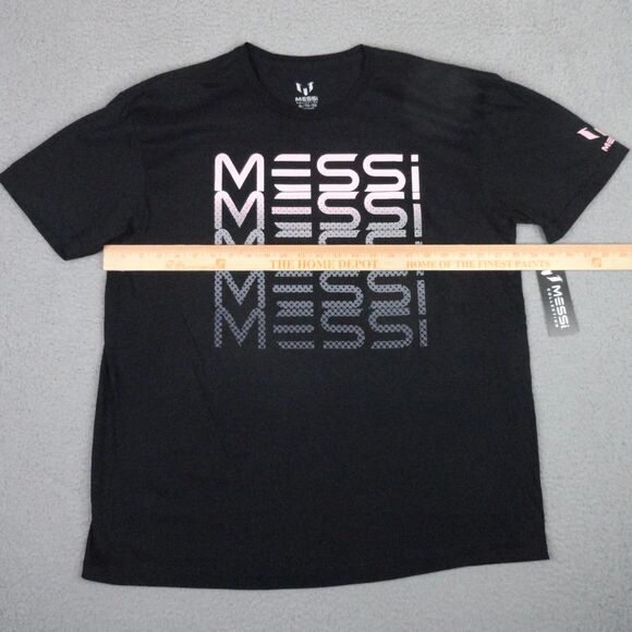 Lionel Messi Shirt Men Extra Large Black Name Stack Graphic Tee Miami Soccer NWT - Picture 9 of 12